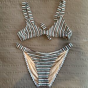 Minkpink Striped Bikini Swim size Small